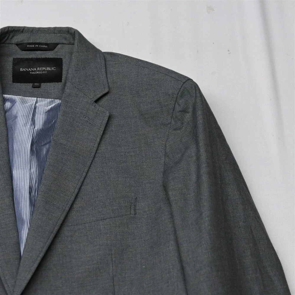 Banana Republic‎ 40S Gray Tailored Slim 969649 Suit Jacket Sport Coat